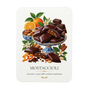 Magnet Flexible Mostaccioli – Vintage Italian Dessert
