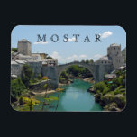 Magnet Flexible Mostar Old Bridge vue aimant frigo<br><div class="desc">Une belle photo du Vieux Pont Mostar sur la rivière Neretva en Bosnie-Herzégovine imprimée sur un aimant souvenir frigo.</div>