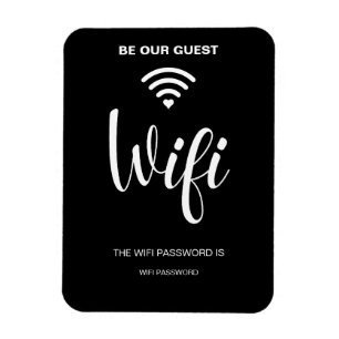 Magnet Flexible Mot De Passe Simple Wifi Minimaliste Noir