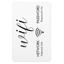 Mot de passe Wifi Blanc Signer Black Wifi Info rés