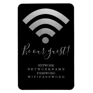 Magnet Flexible Mot de passe Wifi et réseau personnalisé