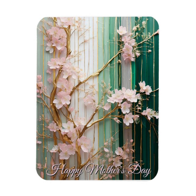 Magnet Flexible  Mother's Day Blooming Cherry Blossoms Wall  (Vertical)