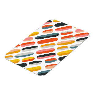 Magnet Flexible Motif abstrait géométrique rétro du milieu du sièc