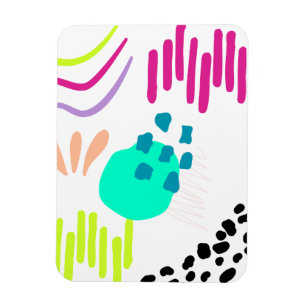 Magnet Flexible Motif Abstrait moderne et coloré.
