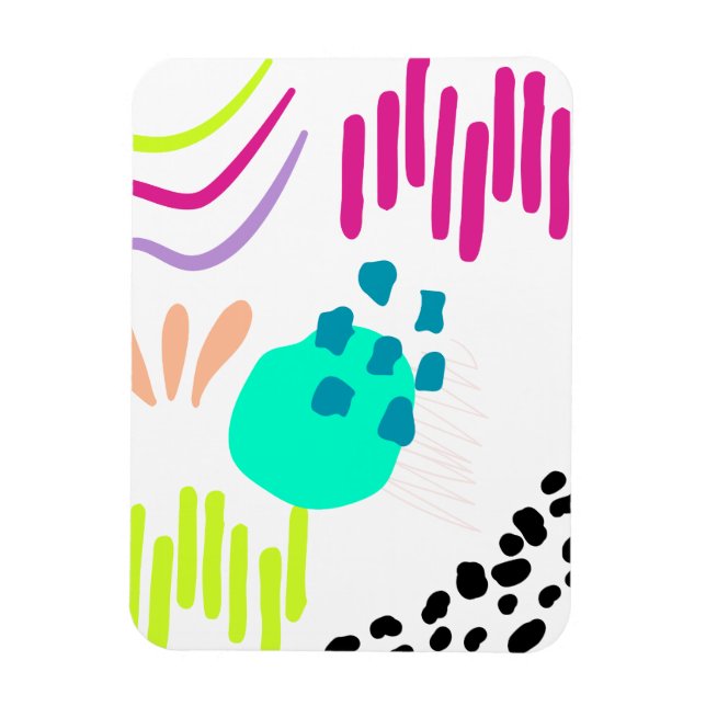Magnet Flexible Motif Abstrait moderne et coloré. (Vertical)
