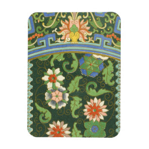Magnet Flexible Motif antique cloisonné chinois : Vert Jade