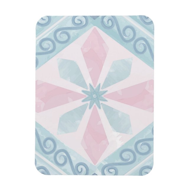 Magnet Flexible motif bleu en forme de diamant (Vertical)