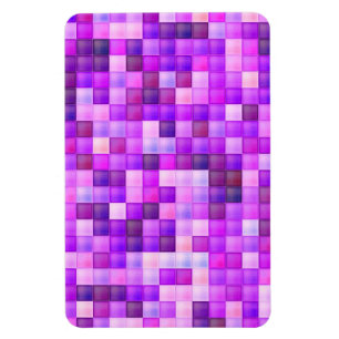 Magnet Flexible Motif carré rose en pixels de jeu vidéo