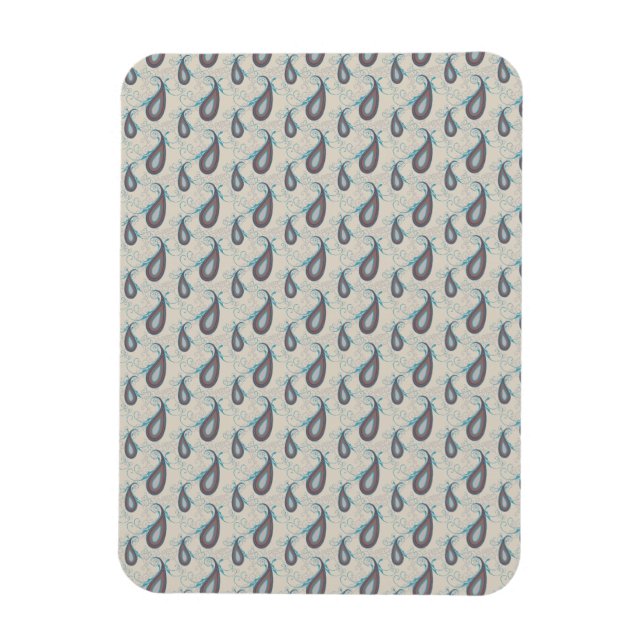 Magnet Flexible Motif Champagne Paisley (Vertical)