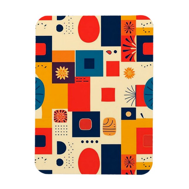 Magnet Flexible Motif coloré abstrait (Vertical)