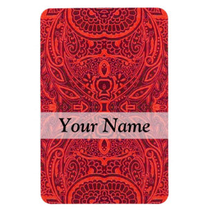 Magnet Flexible Motif damassé rouge