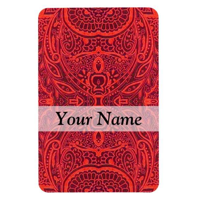 Magnet Flexible Motif damassé rouge (Vertical)