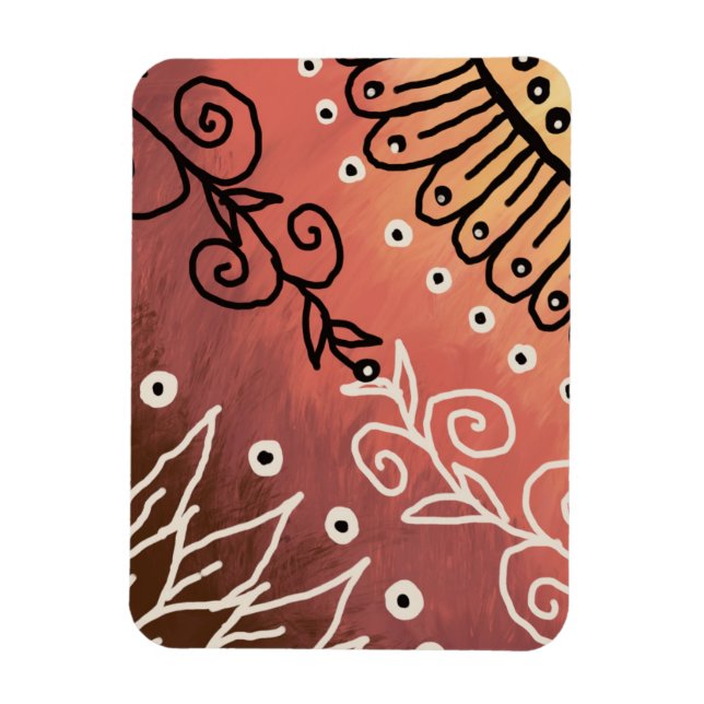 Magnet Flexible Motif d'art drôle rouge (Vertical)
