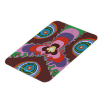 Motif d'art rétro psychédélique des années 70
