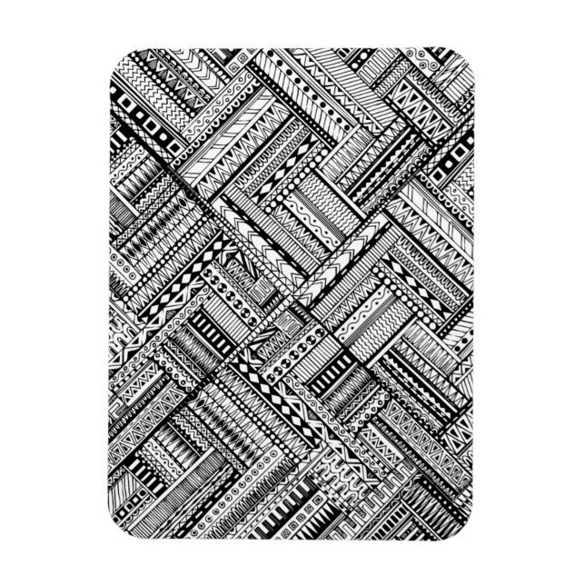Magnet Flexible Motif d'art tribal inspiré (Vertical)