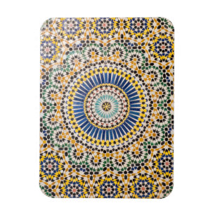 Magnet Flexible Motif de carreaux géométriques, Maroc
