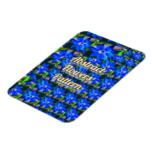 Magnet Flexible Motif de fleurs bleues profondes