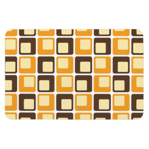 Magnet Flexible motif de formes Carré rétro les années 70