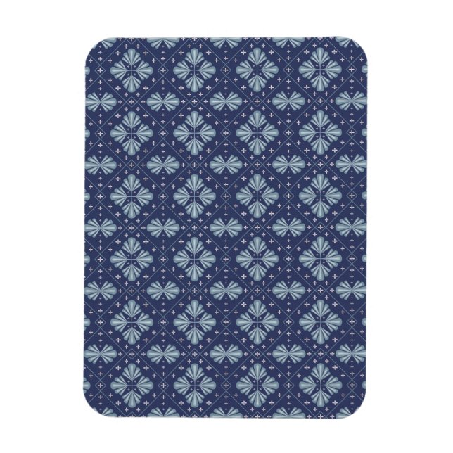 Magnet Flexible Motif de formes géométriques bleues  (Vertical)