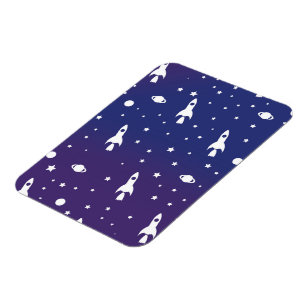 Magnet Flexible Motif de fusées spatiales vintage