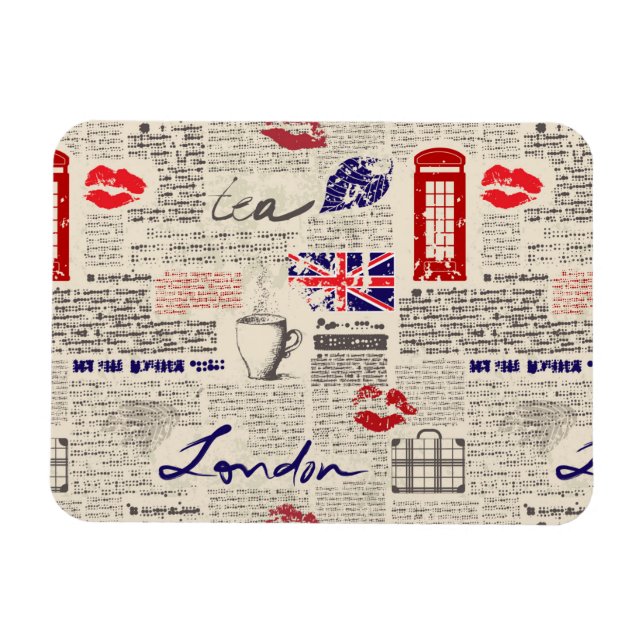 Magnet Flexible Motif de journal londonien (Horizontal)