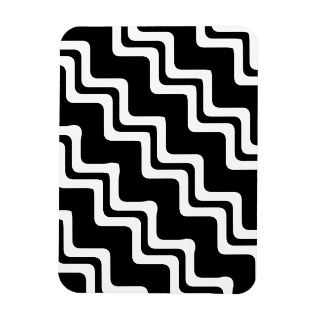 Magnet Flexible Motif de ligne double couleur Diagonal Zig Zag (Vertical)
