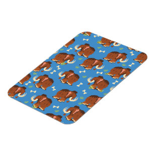 Magnet Flexible Motif de mammouth mignon dessin animé.