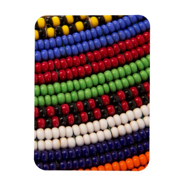 Magnet Flexible Motif de perles tribales Massai (Vertical)