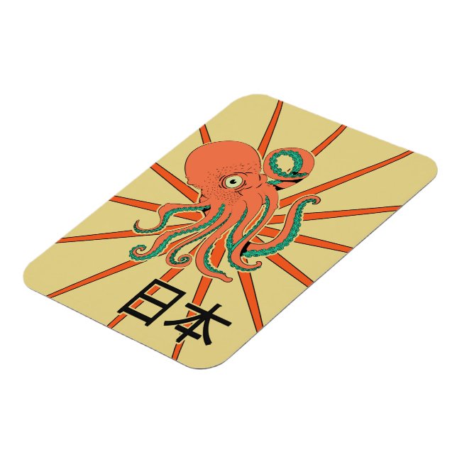 Magnet Flexible Motif de pieuvre japonaise (Côté Gauche)