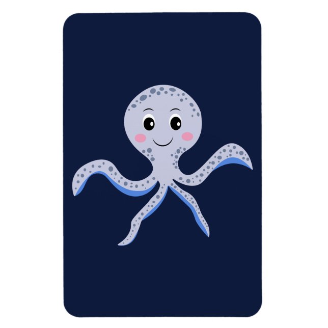 Magnet Flexible Motif de Pieuvre Mignonne (Vertical)