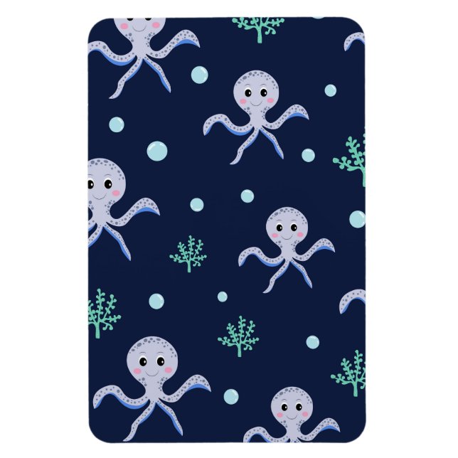 Magnet Flexible Motif de Pieuvre Mignonne (Vertical)