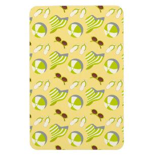 Magnet Flexible Motif de plage avec lunettes de soleil et casquett