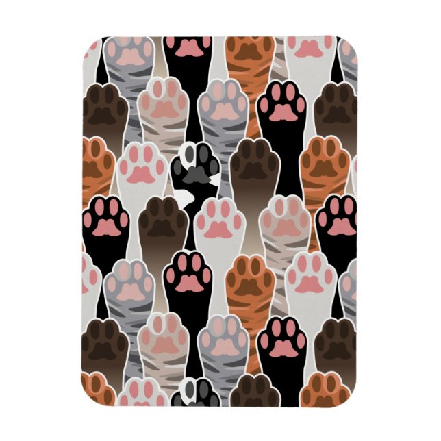 Magnet Flexible Motif de plusieurs pattes de chat (Vertical)