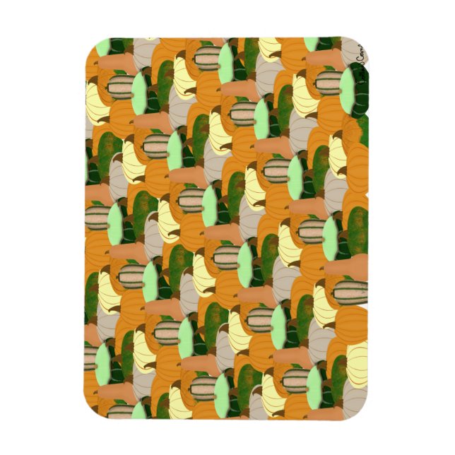 Magnet Flexible Motif de récolte de courge d'automne (Vertical)