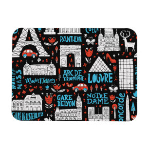 Magnet Flexible Motif de symboles de la France  