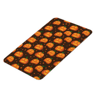 Magnet Flexible Motif de tête de citrouille d'Halloween.