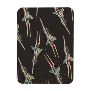 Magnet Flexible motif de vaisseau spatial vintage