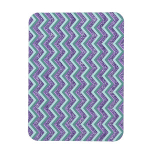 Magnet Flexible Motif de verre Amethyst Zigzag