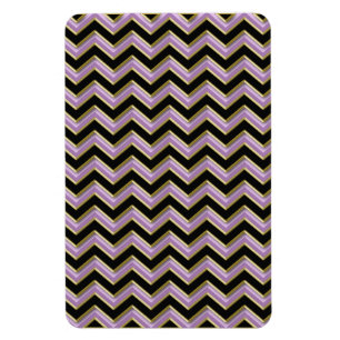 Magnet Flexible Motif de zigzag de noir d'or d'améthyste
