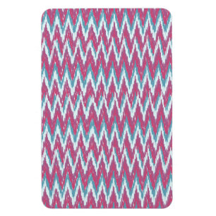Magnet Flexible Motif de zigzag d'iKat de canneberge et de Teal