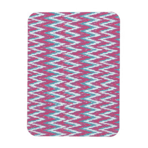 Magnet Flexible Motif de zigzag d'iKat de canneberge et de Teal
