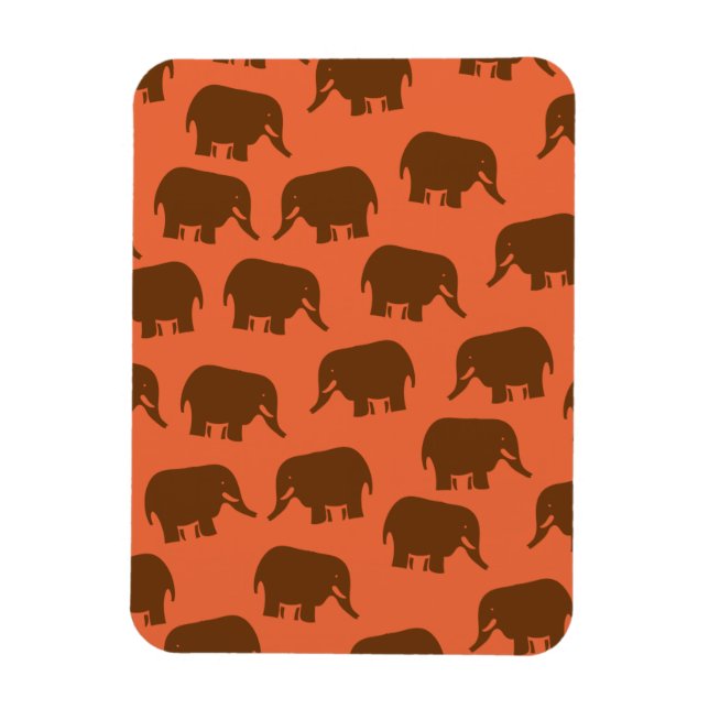 Magnet Flexible Motif d'éléphant indien (Vertical)