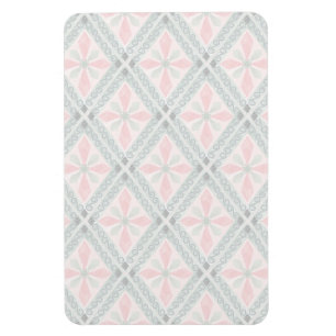 Magnet Flexible Motif diamant pastel vert et rose