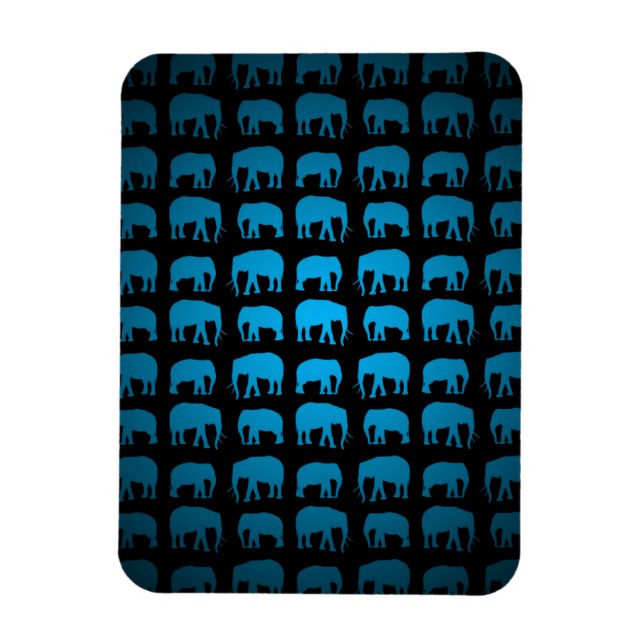 Magnet Flexible Motif Éléphant Bleu (Vertical)