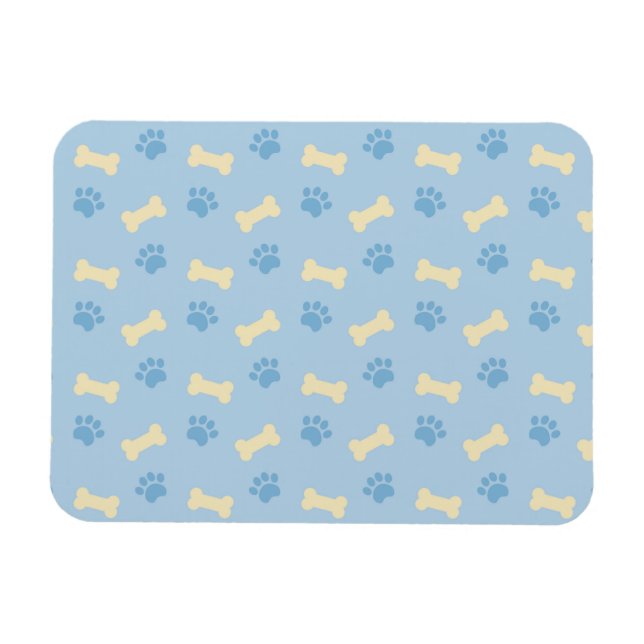 Magnet Flexible Motif Empreinte de patte bleu (Horizontal)