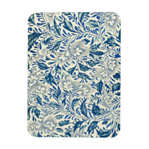 Magnet Flexible Motif Floral bleu Antique Design asiatique