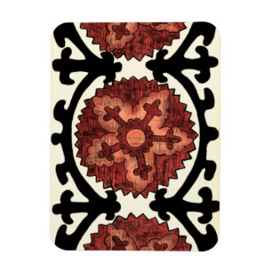 Magnet Flexible Motif floral décoratif de style de Suzani