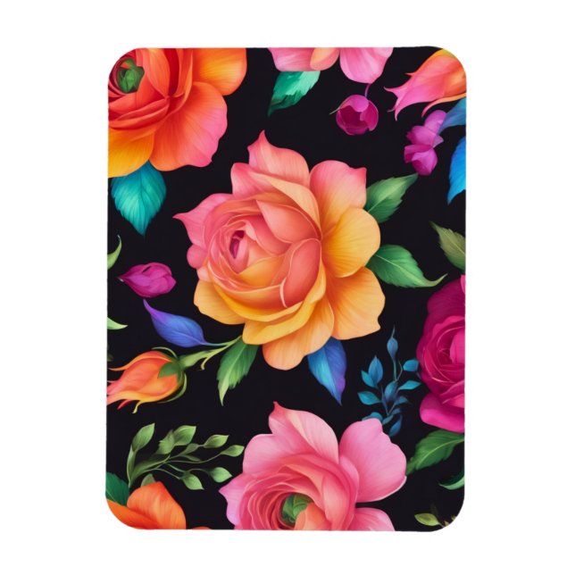 Magnet Flexible Motif floral Rose (Vertical)