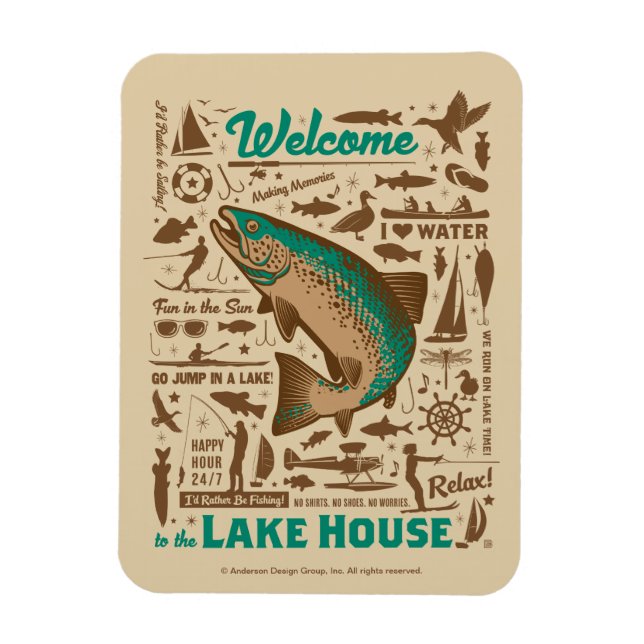 Magnet Flexible Motif Lake House (Vertical)