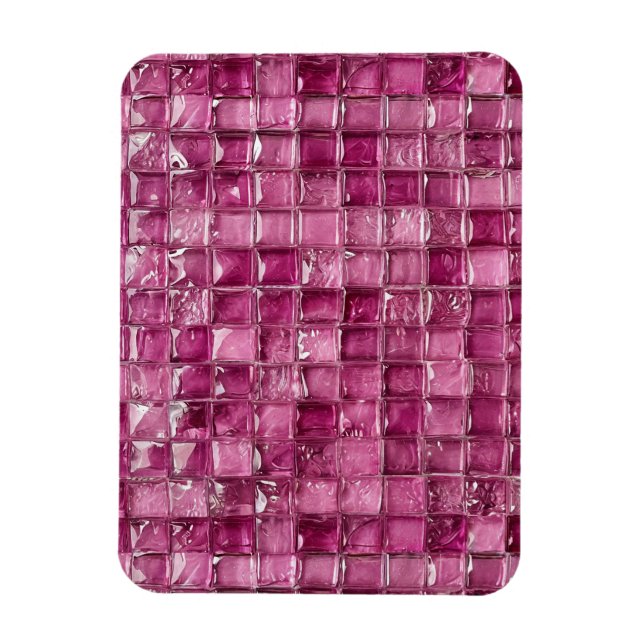 Magnet Flexible Motif mosaïque rose (Vertical)